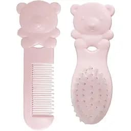 Набор детский MegaZayka Мишка: расческа и щетка MGZ-0711 Pink