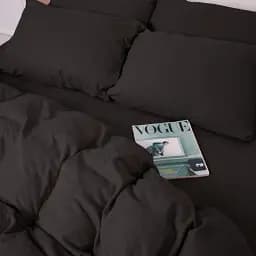 Комплект постільної білизни MirSon Фланель 002 Black 160х220 см чорний (2200009648236) - мініатюра 12
