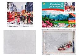 Набір для розпису по номерах Лондонські автобуси, TK Group, 30x40 см, 30083