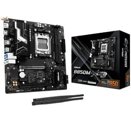 Материнська плата AM5 ASRock B850M-X WiFi R2.0, B850, 2xDDR5, Int.Video (CPU), 4xSATA3, 2xM.2, 1xPCI-E 5.0 x16, 1xPCI-E 4.0 x16, 1xPCI-E 4.0 x1, ALC897, RTL8125BG, WiFi 6E, Bluetooth 5.2, 7xUSB 3.2 / 6xUSB 2.0, HDMI/DP, MicroATX