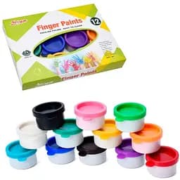 Набір для творчості Bambi "Пальчикові фарби" MK 5394, 12 кольорів, 30 мл