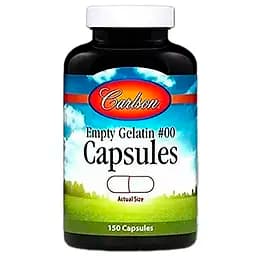 Пустые желатиновые капсулы Carlson Empty Gelatin Capsules #00 большие 150 шт.