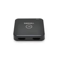 Перемикач двоскерований Veggieg V-HD01 HDMI2.0 з живлення через USB, підтримує 2Kx4K, 30Hz, Black, Box - мініатюра 2