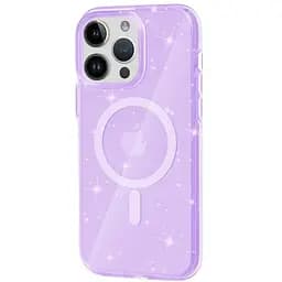 Чохол Epik TPU Galaxy Sparkle MagFit для Apple iPhone 16 Pro 6.3 Purple+Glitter