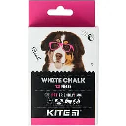Крейда біла Kite Dogs кругла 12 шт. (K22-079-12)