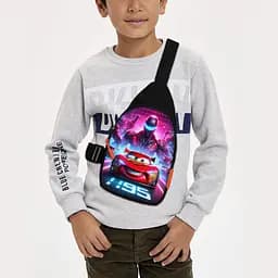 Сумка через плече дитяча Тачки Блискавка МакКвін 29х17 см сумка слінг для хлопчика (02218)