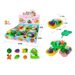 Продукти на липучці, фрукти, овочі, дошка, ніж, ємність, 18x13x9 см, 0355Y (В асортименті) - мініатюра 2