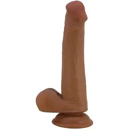 Фалоімітатор Pretty Love Sliding Skin Tallen 8.7" 22 см (коричневий)