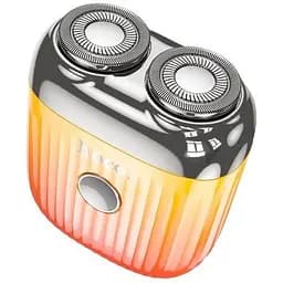Портативна чоловіча роторна електробритва 3Вт Hoco Portable mini shaver DI30 IPX6 Помаранчева - мініатюра 7