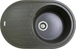 Кухонна мийка Adamant ELLIPSIS сіра 765x495x200 мм, з крилом 76,5 см