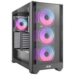 Корпус 2E Gaming Dominator Pro (G2302B), черный, без БП, Mid Tower, для ATX/Micro ATX/Mini ITX, 1xType-C/2xUSB 3.0, макс.