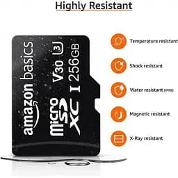 Карта пам'яті Amazon Basics 256GB MicroSDXC Memory Card + Adapter (LSMICRO256GU3) - мініатюра 3