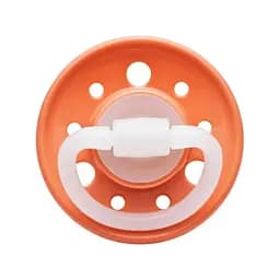 Круглая пустышка Nip Вишенка, латексная, 0-6 мес., оранжевый (91008)