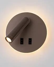 Бра, настінний світильник Italux WL-53742-1-CF Furla LED 2x8W 3000K 516Lm IP20 коричневий - мініатюра 3