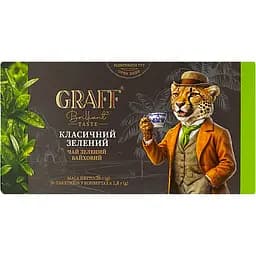 Чай зелений байховий Graff Green Classic Класичний зелений 36 г (20 шт. x 1.8 г) - мініатюра 3