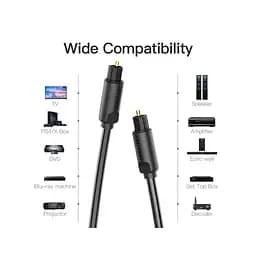 Кабель мультимедійний Optical Toslink 2.0m black Vention (BAEBH) - мініатюра 4