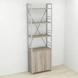 Етажерка 4/60 Ferrum-decor Серії Конект з тумбою 179x60x28 Сірий ДСП Сонома Трюфель (FRD-102481)