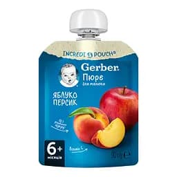 Пюре Gerber Pouch Яблуко і персик, 90 г