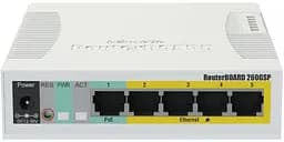 Комутатор мережевий Mikrotik RB260GSP (CSS106-1G-4P-1S)
