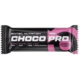 Батончик Scitec Nutrition Choco Pro, 50 грам - Білий шоколад-полуниця