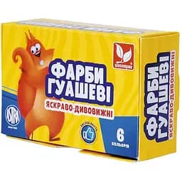 Фарби гуашеві Школярик 6 кольорів по 20 мл 83419903-UA