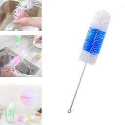 Йоршик щітка для миття пляшок і пляшок з гнучкою ручкою 28 см, Kitchen Master Блакитний 87040