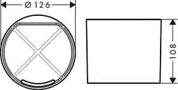 Склянка глибока Hansgrohe WallStoris 12.6 x 10.8 см Matt White 27921700 білий матовий - мініатюра 2