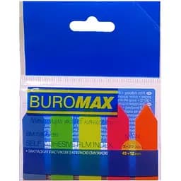 Закладки пластикові з клейким шаром Buromax Стрілки Neon 45x12 мм 125 шт. (BM.2308-98)