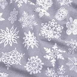 Простирадло Cosas на резинці фланель 80х160 snowflakes cs1, сірий (Flannel_SnowflakesWhiteGrey_80x160x20) - мініатюра 5
