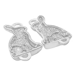 Форма алюмінієва велика "Зайчик" для випікання святкового цільного кексу 30х17х8.5 см, Ласунка Сірий 85019