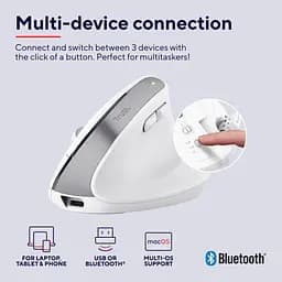 Комп'ютерна миша Trust Bayo+ Multidevice Ergonomic BT/WL/USB-A біла teh0014042 - мініатюра 2