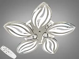 Стельова LED-люстра Diasha 8092/5HR 75W, Ø58х8 см, 3 кольори світла, диммер, пульт - мініатюра 2