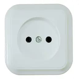 Розетка накладна Р16-РА10 керамічна ECO серія біла