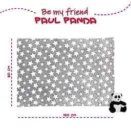 Плед Perletti Toys Paul Panda з м'якою іграшкою 120x80 см сірий/білий (P13070) - мініатюра 5