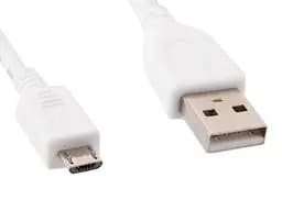Кабель USB 2.0 AM – microUSB (5P), 1 м, белый, Cablexpert (CCP-mUSB2-AMBM-W-1M)