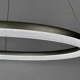 LED люстра підвісна в кільцевому корпусі Ø 65 см | Line F | Арт. MJ342-600 Ice Flower Silver - мініатюра 2