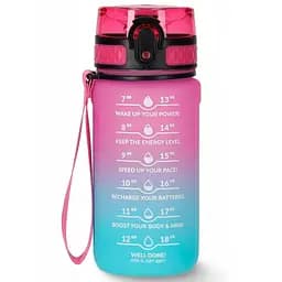 Пляшка для води 4FIZJO спортивна 500 мл 4FJ0628 Pink/Sky Blue (P-5905973400749)