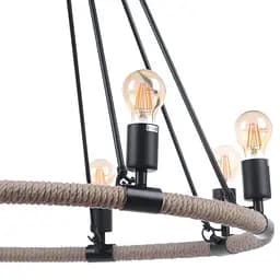 Люстра Brille лофт підвісна свічка E27 60W BK (BL-324S/8) - мініатюра 2