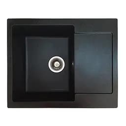 Кухонная мойка из искусственного камня прямоугольная WiZ №12 620х500 мм (Черная)