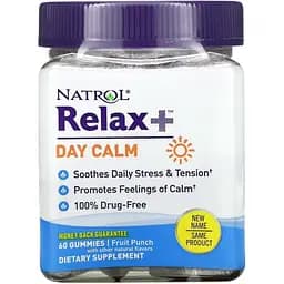 Комплекс Natrol Relax+ Day Calm расслабление и покой со вкусом фруктов 60 конфет (NTL07635)