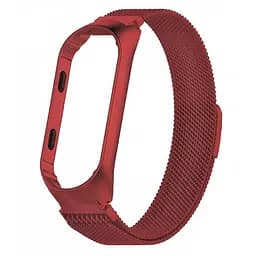 Ремешок для фитнес-браслета Boorui для Xiaomi Mi Band 3 и 4 миланская петля красный