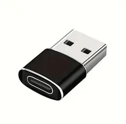 Перехідник з USB на Type-C OTG, USB Type-C. Чорний