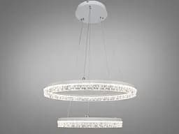 Підвісна LED-люстра Diasha MD78200/600+400WH, біла, 2 світлових кільця, Ø60 см, 85 W - мініатюра 3