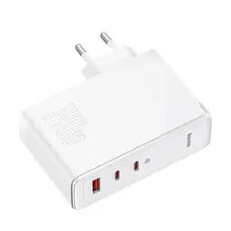 Адаптер - блок на 3 порта - зарядное Baseus Gan5 Pro Fast Charger 140W (CCGP100202) + кабель C to C