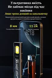 Міні-ліхтар WS-D057 COB 550 lm, ультратонкий 8 мм, Type-C, магніт/кліпса, 5 режимів, до 6 год - мініатюра 10