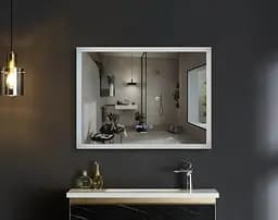Дзеркало Mixxus FLAT MR04-100x60 з LED Touch, Anti-fog, димером, регулюванням яскравості, годинником (MI6008) - мініатюра 4