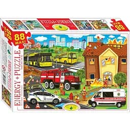 Пазл Київська фабрика іграшок Транспорт Спецмашины 88 элементов