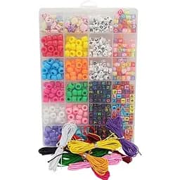 Набір для творчості Bambi Бісер намистини, гумка, пластикова коробка 1199-80  