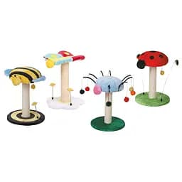 Царапка столбик на подставке Croci Lucky Bugs Mix Cat 35 x 35 x 47 см