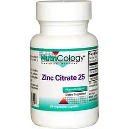 Цинк цитрат Nutricology Zinc Citrate 25 мг 60 капсул (ARG-50280)